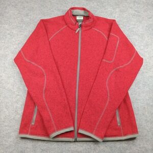 Arborwear Jacket Womens‎ Large Red Full Zip Fleece Raglan Zip Pockets Outdoors